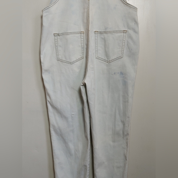 Jeans Light Blue Bleached Denim Overalls - Picture 11 of 13